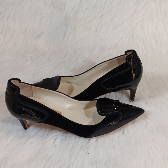 Rupert Sanderson  Designer Black Patent Leather Pumps Sz 38.5/ 8 main image 10